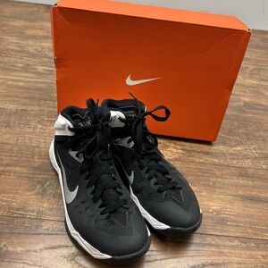 Nike Hyper ZM Quickness‎ TB Basketball Sneakers Womens 9 1/2 Black White Silver